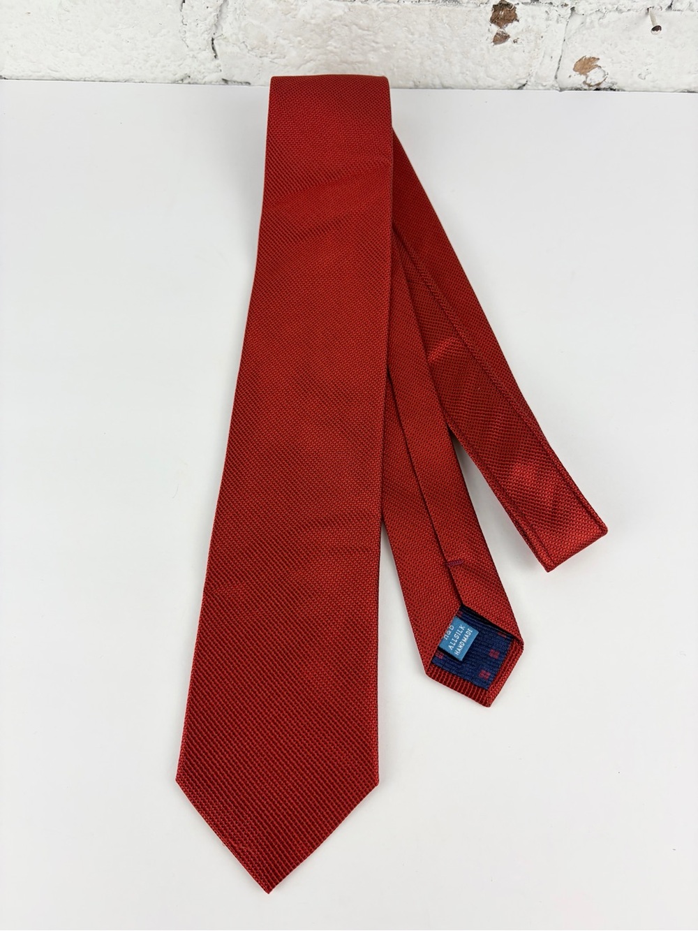 Haines & Bonner London Silk Handmade Red Neck Tie